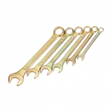 Набор ключей комбинированных 6  шт (8,10,12,13,14,15,17мм) REXANT желтый цинк