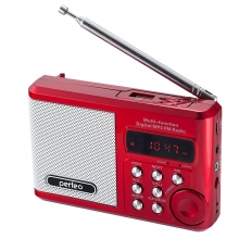 Радиоприёмник цифровой Sound Ranger (USB/TF) 1000mAh, красный Perfeo PF_3182