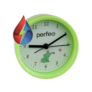 Часы-будильник C3141 QUARTZ круглые 9,5 см зеленые PF