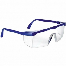 Очки защитные пластик с силиконовыми регулируемыми синими душками 12-300