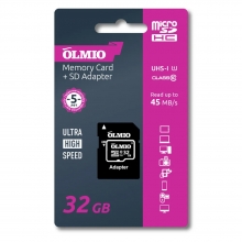 Флэш-накопитель MicroSD 32GB  (класс 10) Olmio