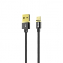 Кабель DELUXE USB 2.0 - MicroUSB 1м  2.1A  чёрный  OLMIO 038853