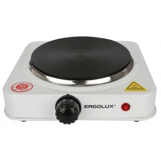 Электроплитка белая 1 конф. дисковый нагреватель 1000Вт ERGOLUX ELX-EP03-C01