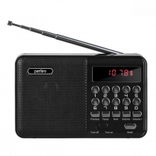 Радиоприёмник цифровой PALM FM+ USB-MP3 (черный) i90-BL А4870 PERFEO