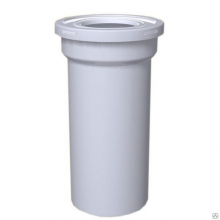 Патрубок WC 250мм д/унитаза канализационный белый
