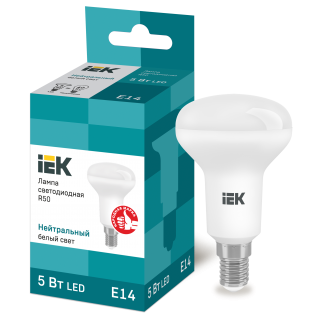 Лампа IEK R50 рефлектор 5Вт 230v 4000К Е14