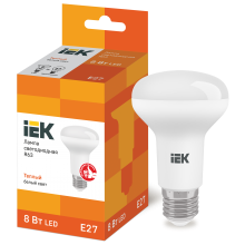 Лампа IEK R63 рефлектор 8Вт 230v 3000К Е27