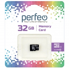Флэш-накопитель MicroSD 32GB High-Capacity (класс 10) без адаптера Perfeo