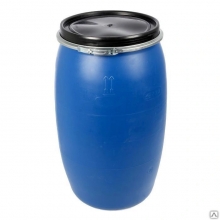 Бочка полиэтиленовая (127 литров) на обруче, синяя