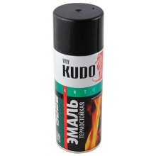 Эмаль термостойкая черная KUDO 520мл
