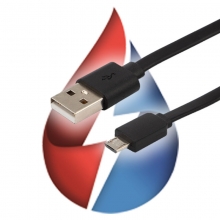 Кабель USB-micro USB 2,4A PVC (black) 1 метр REXANT